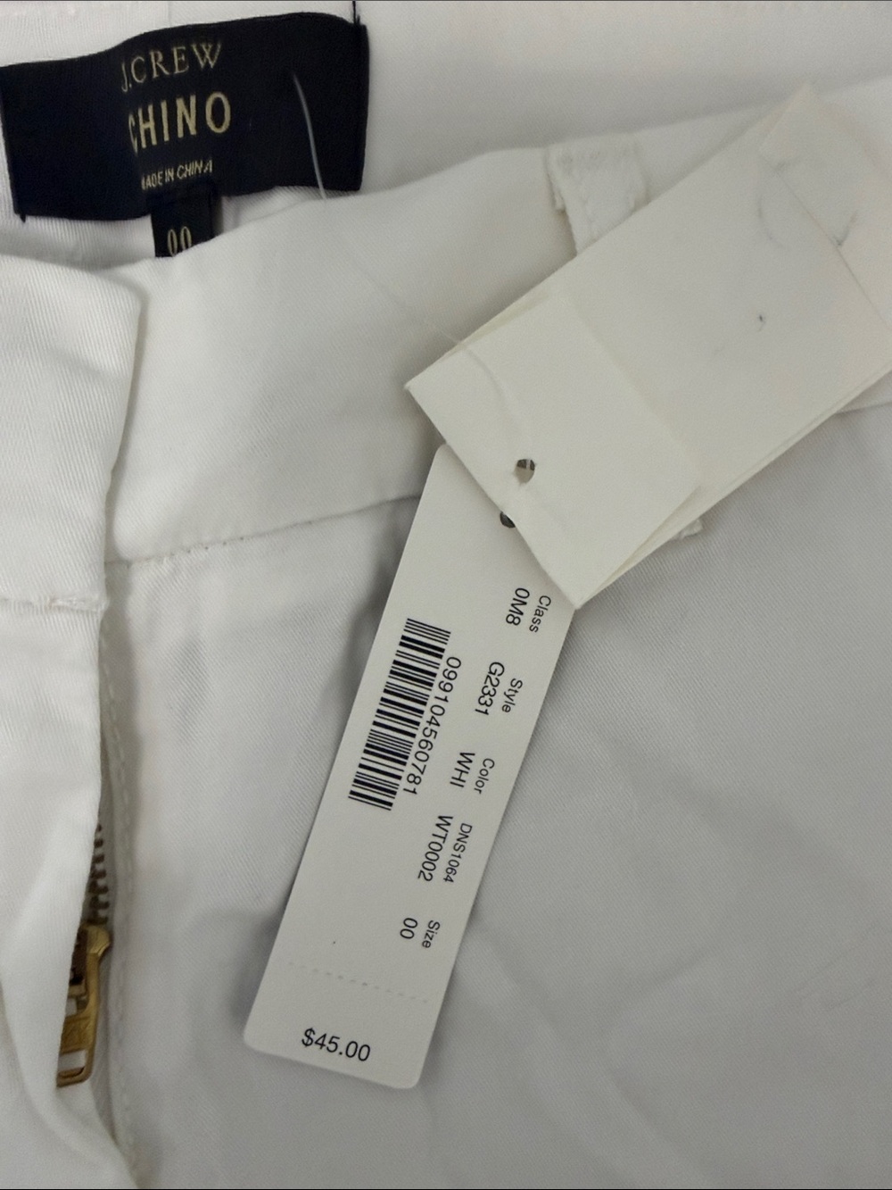 J. Crew White Tailored Cotton Shorts - Picture 2 of 3